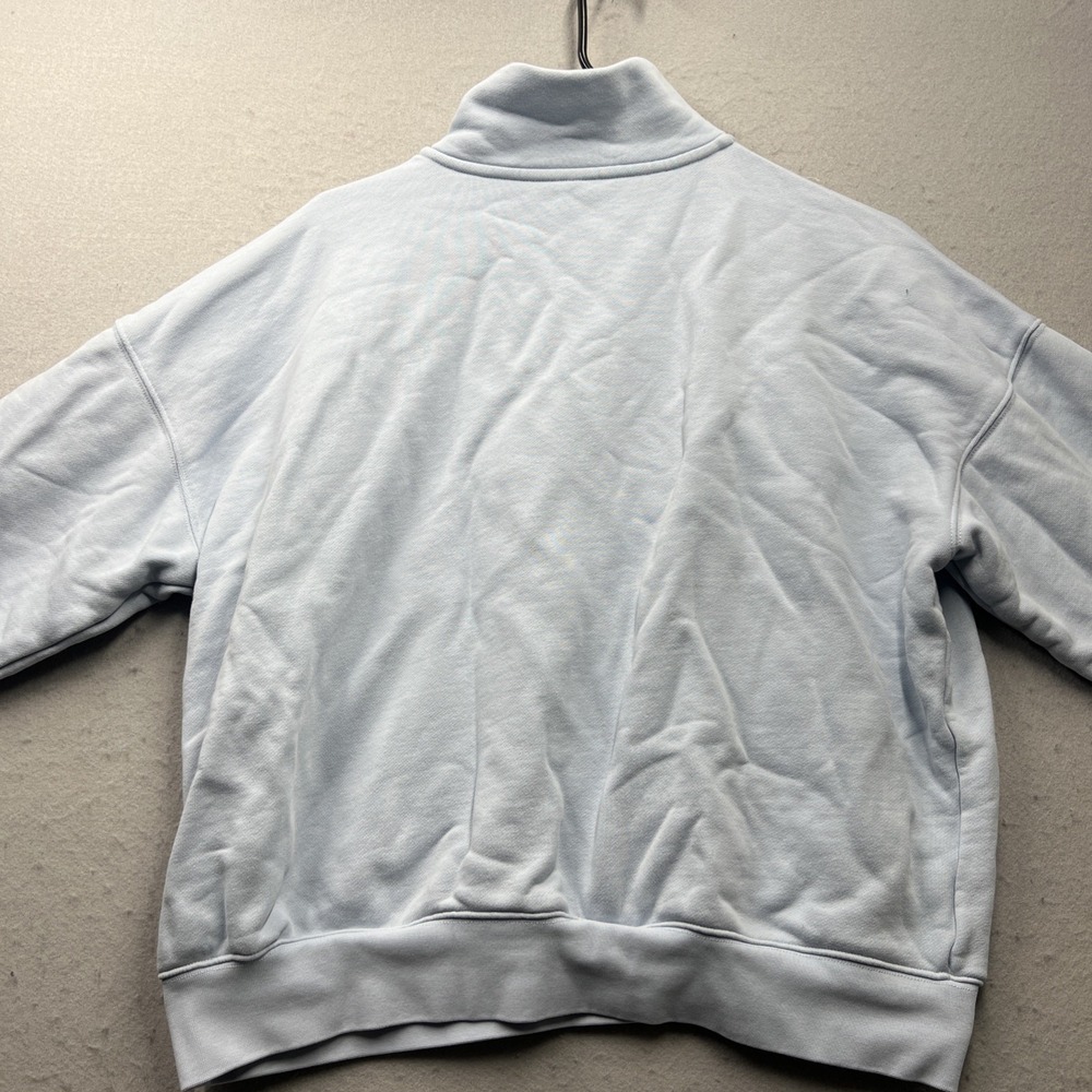 Adanola Quarter Zip Pullover Small Light Blue Oversized Sweatshirt - Picture 6 of 6